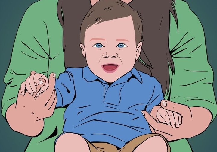 anne kucağında bebek