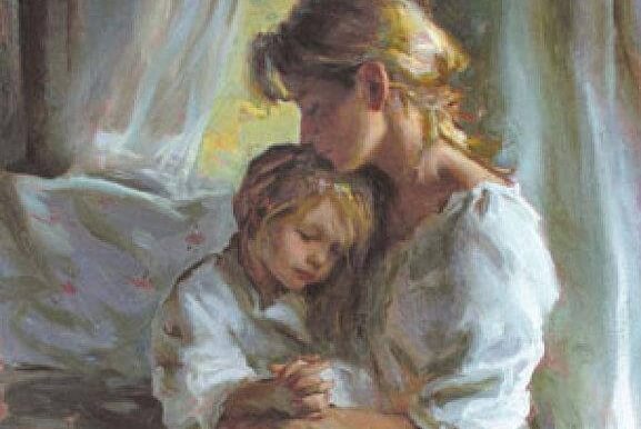 sarışın anne ve kucağında kızı