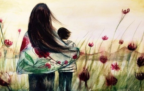 anne çocuk rüzgarda