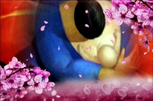 anne ve bebek figürü