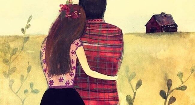 birbirine sarılmış çift