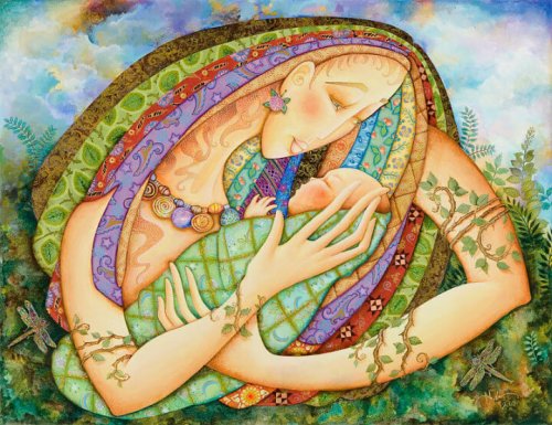 grafiksel anne ve bebeği