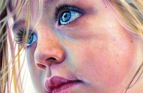mavi gözlü kız çocuğu