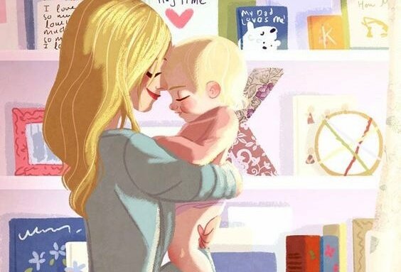 kucağında bebeğiyle anne