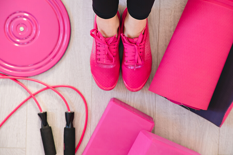 pembe spor ekipmanı