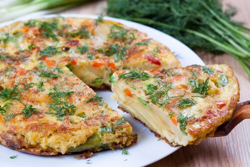 yeşillikli omlet