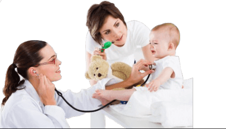 çocuk doktoru, anne ve bebek