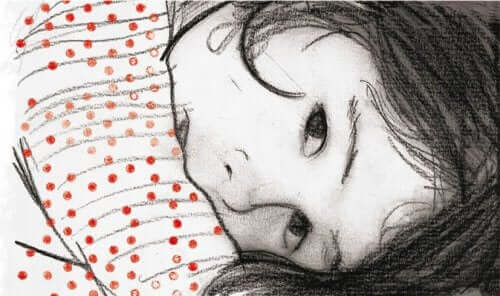 mutsuz çocuk çizimi