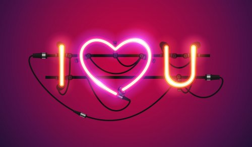 Seni seviyorum yazan ışıklar