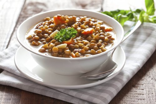 fasulye ve sebzeli mercimek yemeği