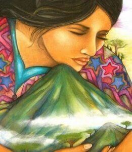 dünyayı seven kadın